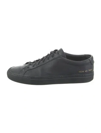 Pre-owned Common Projects Leather Sneakers In Black