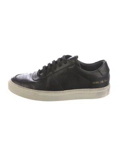 Pre-owned Common Projects Leather Sneakers In Black
