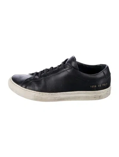 Pre-owned Common Projects Leather Sneakers In Black