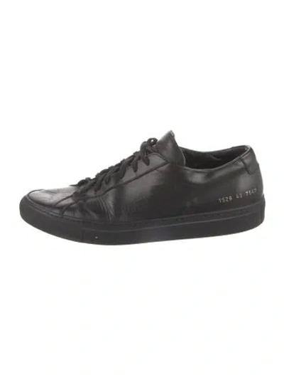 Pre-owned Common Projects Leather Sneakers In Black