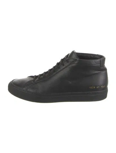 Pre-owned Common Projects Leather Sneakers In Black