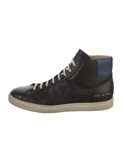 Pre-owned Common Projects Leather Sneakers In Black
