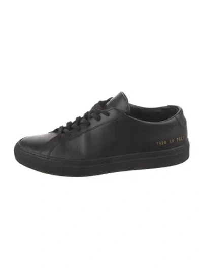 Pre-owned Common Projects Leather Sneakers In Black