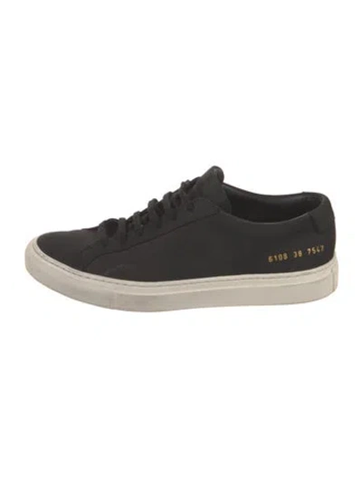 Pre-owned Common Projects Leather Sneakers In Black