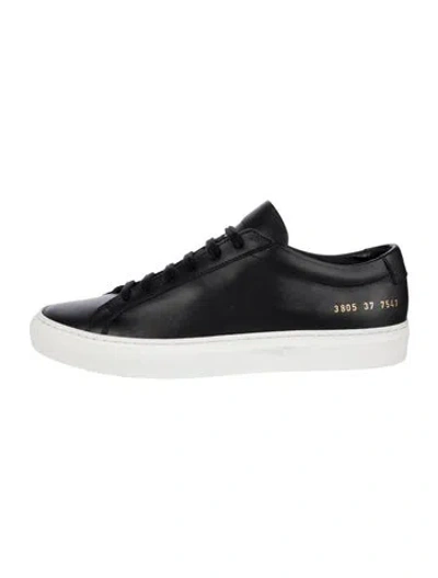 Pre-owned Common Projects Leather Sneakers In Black