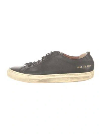 Pre-owned Common Projects Leather Sneakers In Black