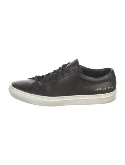 Pre-owned Common Projects Leather Sneakers In Black