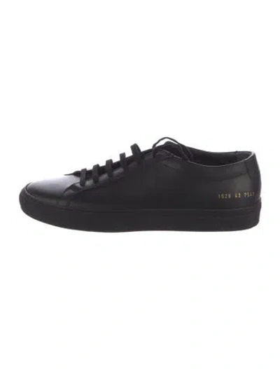 Pre-owned Common Projects Leather Sneakers In Black