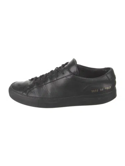 Pre-owned Common Projects Leather Sneakers In Black