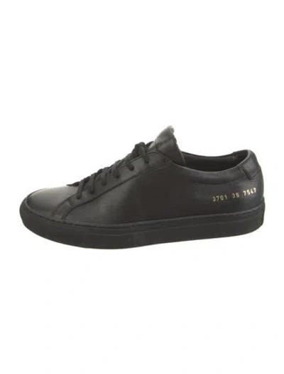 Pre-owned Common Projects Leather Sneakers In Black