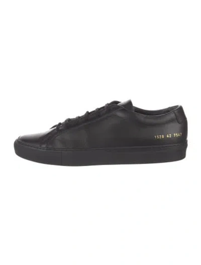 Pre-owned Common Projects Leather Sneakers In Black