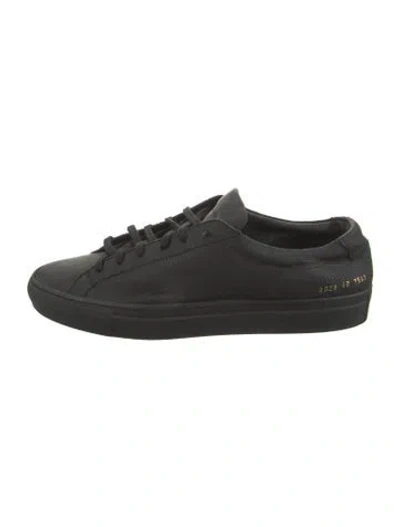 Pre-owned Common Projects Leather Sneakers In Black