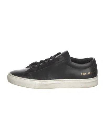Pre-owned Common Projects Leather Sneakers In Black
