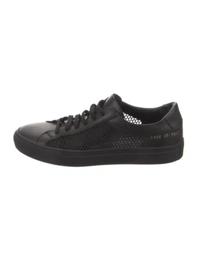 Pre-owned Common Projects Leather Sneakers In Black