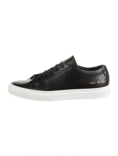Pre-owned Common Projects Leather Sneakers In Black