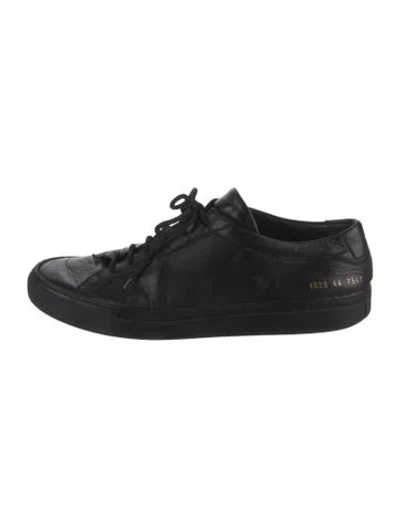 Pre-owned Common Projects Leather Sneakers In Black