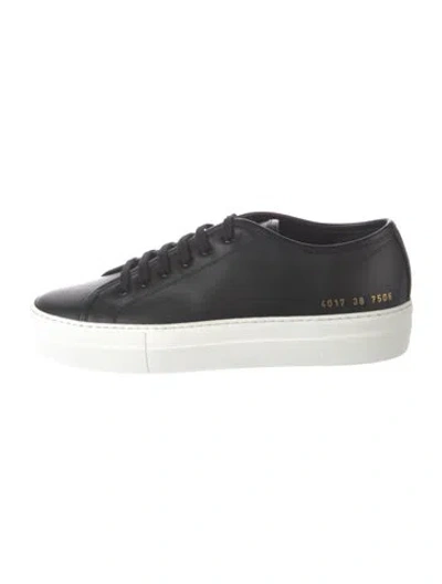 Pre-owned Common Projects Leather Sneakers In Black