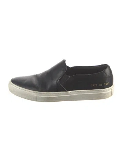 Pre-owned Common Projects Leather Sneakers In Black