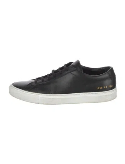 Pre-owned Common Projects Leather Sneakers In Black
