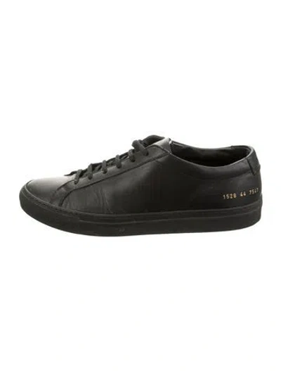 Pre-owned Common Projects Leather Sneakers In Black