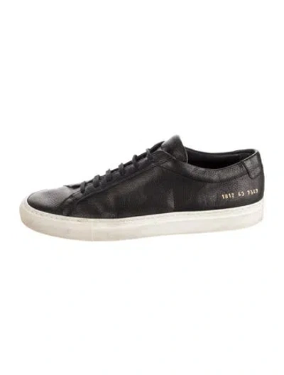 Pre-owned Common Projects Leather Sneakers In Black