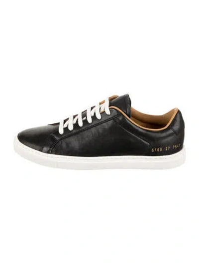 Pre-owned Common Projects Leather Sneakers In Black