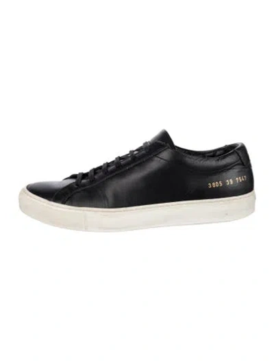 Pre-owned Common Projects Leather Sneakers In Black