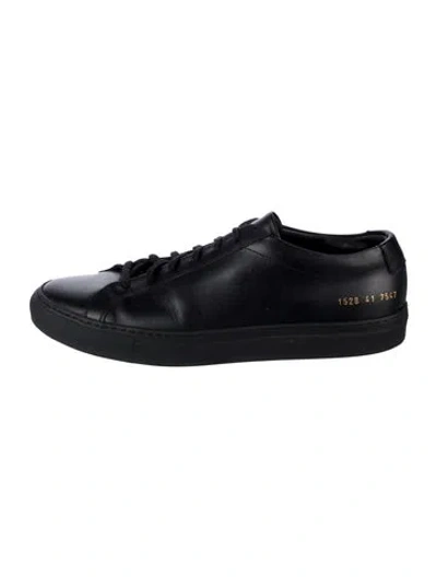 Pre-owned Common Projects Leather Sneakers In Black