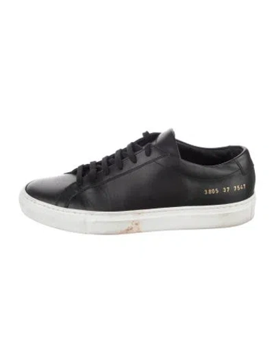 Pre-owned Common Projects Leather Sneakers In Black