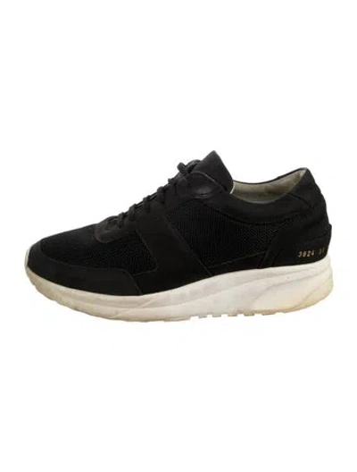 Pre-owned Common Projects Leather Sneakers In Black
