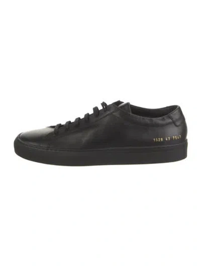 Pre-owned Common Projects Leather Sneakers In Black