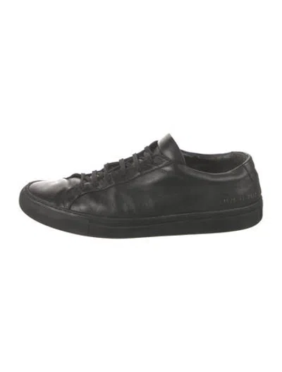 Pre-owned Common Projects Leather Sneakers In Black
