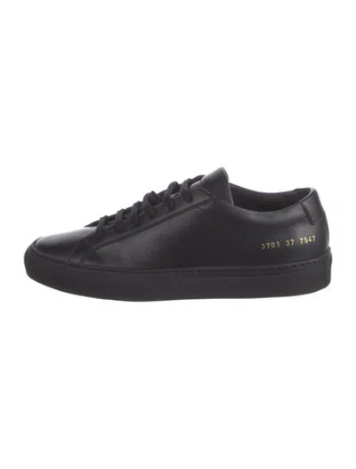 Pre-owned Common Projects Leather Sneakers In Black