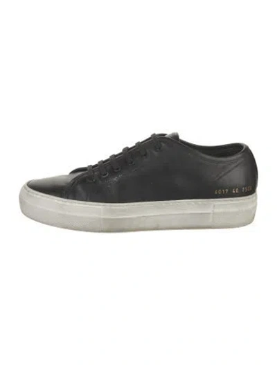 Pre-owned Common Projects Leather Sneakers In Black/white
