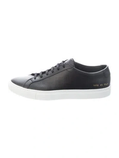 Pre-owned Common Projects Leather Sneakers In Black/white
