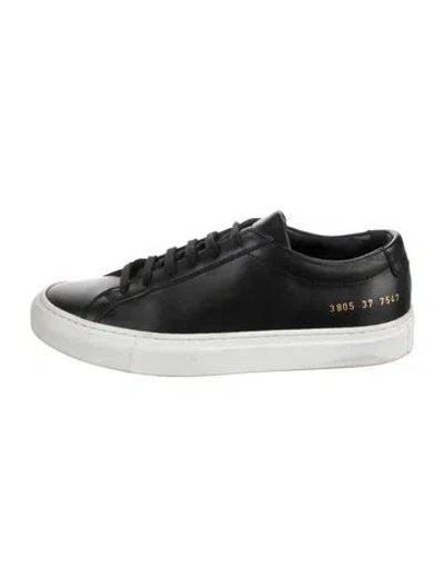 Pre-owned Common Projects Leather Sneakers In Black/white