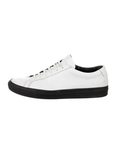 Pre-owned Common Projects Leather Sneakers In Black/white