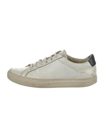Pre-owned Common Projects Leather Sneakers In Black/white