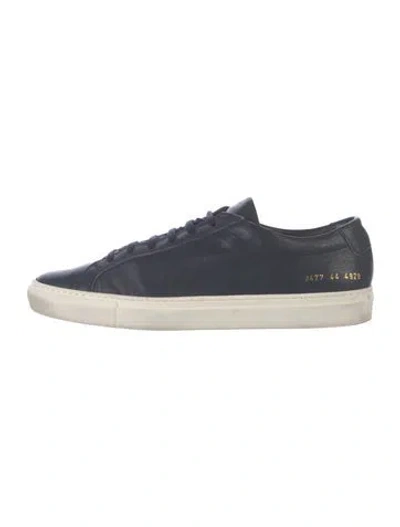 Pre-owned Common Projects Leather Sneakers In Blue