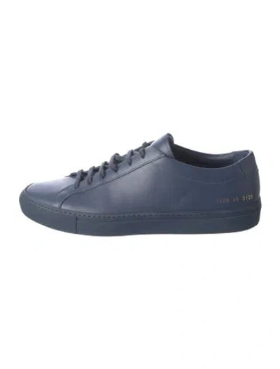 Pre-owned Common Projects Leather Sneakers In Blue