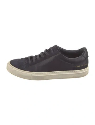 Pre-owned Common Projects Leather Sneakers In Blue