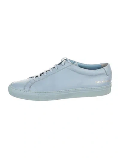 Pre-owned Common Projects Leather Sneakers In Blue