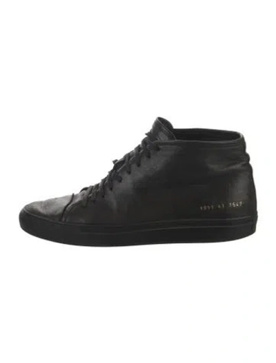 Pre-owned Common Projects Leather Sneakers In Blue