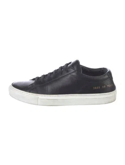 Pre-owned Common Projects Leather Sneakers In Blue