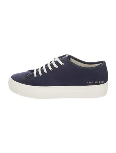 Pre-owned Common Projects Leather Sneakers In Blue