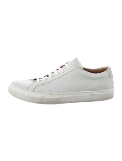 Pre-owned Common Projects Leather Sneakers In Blue