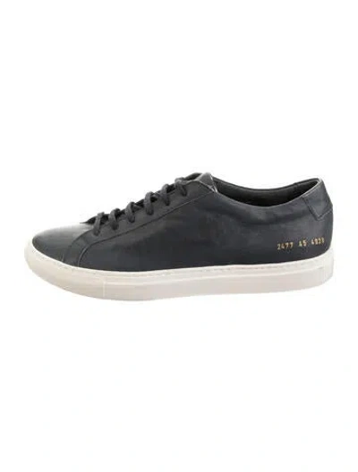 Pre-owned Common Projects Leather Sneakers In Blue