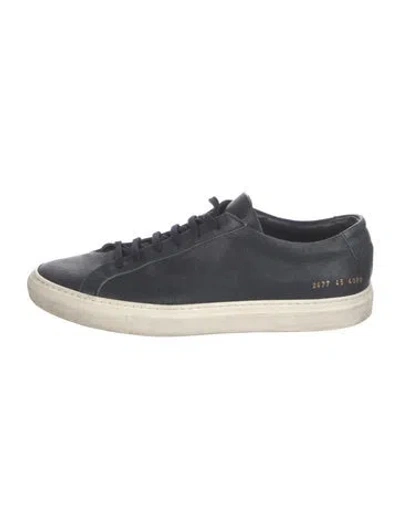 Pre-owned Common Projects Leather Sneakers In Blue