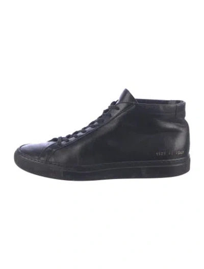 Pre-owned Common Projects Leather Sneakers In Blue