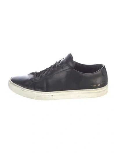 Pre-owned Common Projects Leather Sneakers In Blue